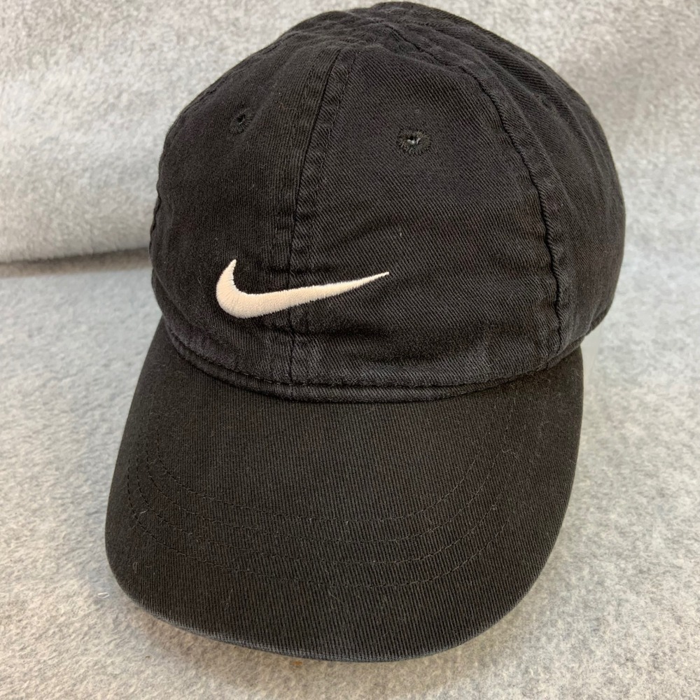 Nike Swoosh Logo Toddler Black Heritage 86 Adjustable Baseball Hat Toddler